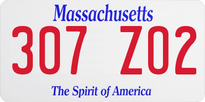 MA license plate 307ZO2