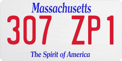 MA license plate 307ZP1