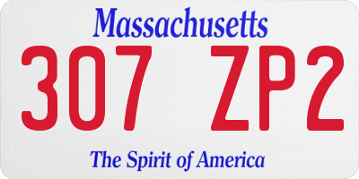 MA license plate 307ZP2