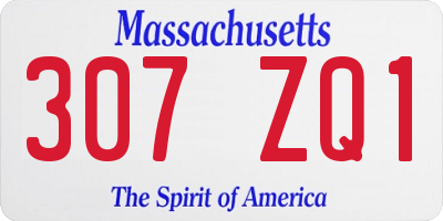 MA license plate 307ZQ1