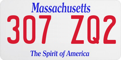 MA license plate 307ZQ2