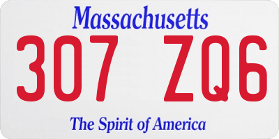 MA license plate 307ZQ6