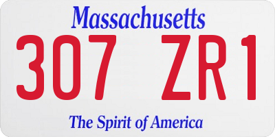 MA license plate 307ZR1