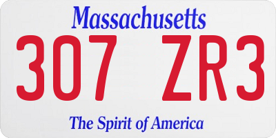MA license plate 307ZR3