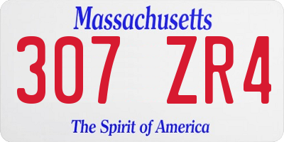 MA license plate 307ZR4