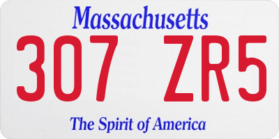 MA license plate 307ZR5