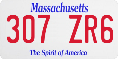 MA license plate 307ZR6