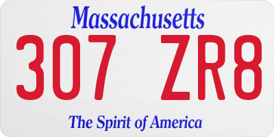MA license plate 307ZR8