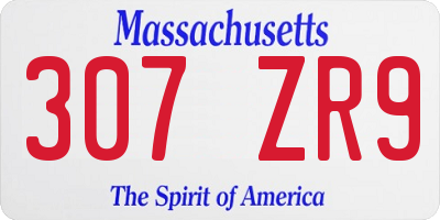 MA license plate 307ZR9