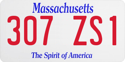 MA license plate 307ZS1