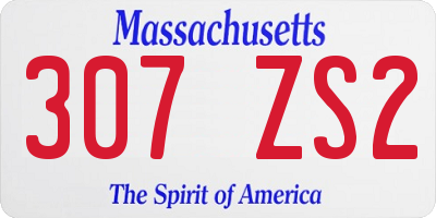MA license plate 307ZS2