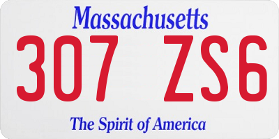 MA license plate 307ZS6