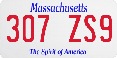 MA license plate 307ZS9