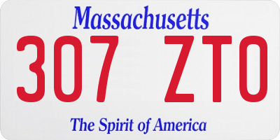 MA license plate 307ZT0