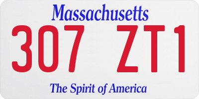 MA license plate 307ZT1
