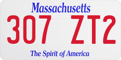 MA license plate 307ZT2