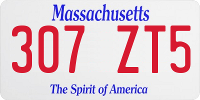 MA license plate 307ZT5