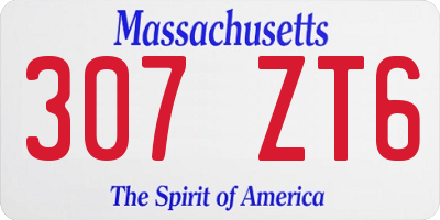 MA license plate 307ZT6