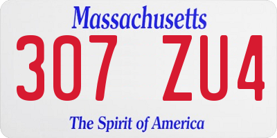MA license plate 307ZU4