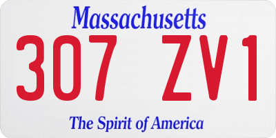 MA license plate 307ZV1
