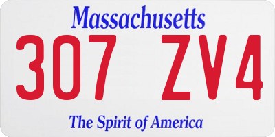 MA license plate 307ZV4