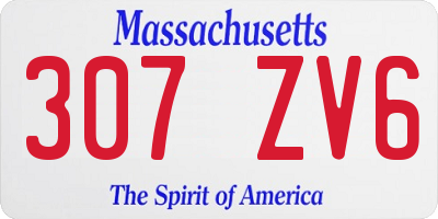 MA license plate 307ZV6