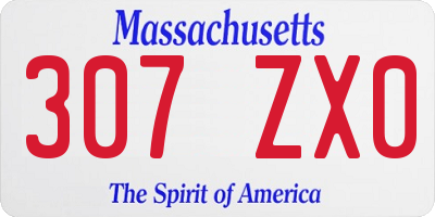 MA license plate 307ZX0