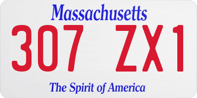 MA license plate 307ZX1