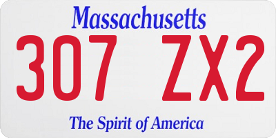 MA license plate 307ZX2