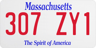 MA license plate 307ZY1
