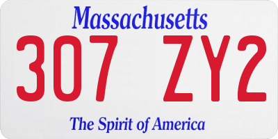 MA license plate 307ZY2
