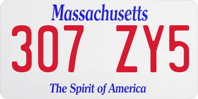 MA license plate 307ZY5
