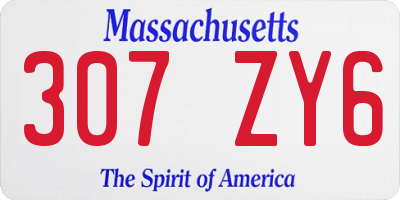 MA license plate 307ZY6