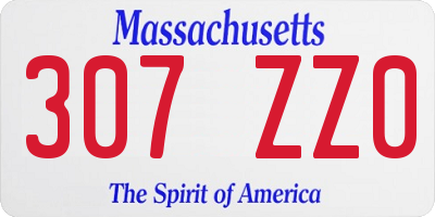 MA license plate 307ZZ0