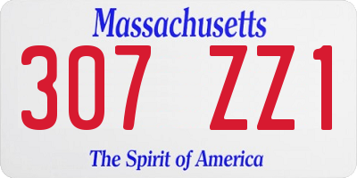 MA license plate 307ZZ1