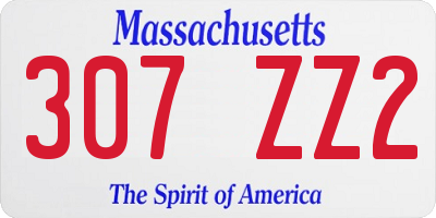 MA license plate 307ZZ2