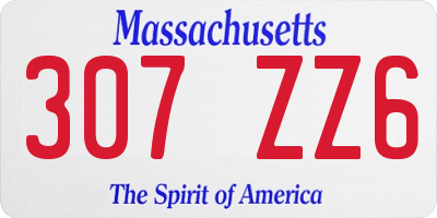 MA license plate 307ZZ6
