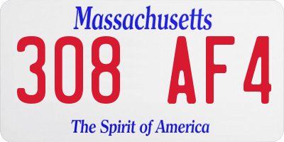 MA license plate 308AF4