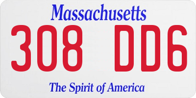 MA license plate 308DD6