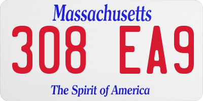 MA license plate 308EA9