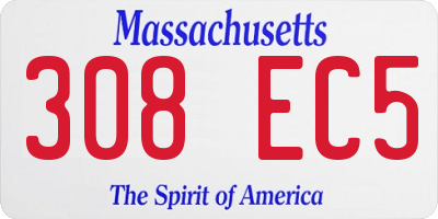 MA license plate 308EC5