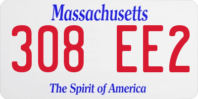 MA license plate 308EE2