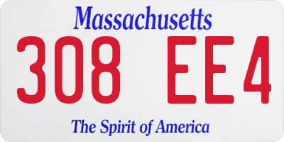 MA license plate 308EE4