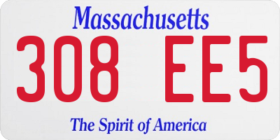 MA license plate 308EE5