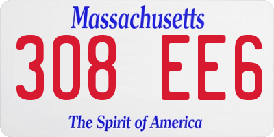 MA license plate 308EE6