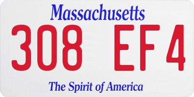 MA license plate 308EF4