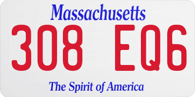 MA license plate 308EQ6