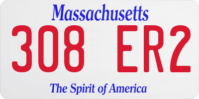 MA license plate 308ER2