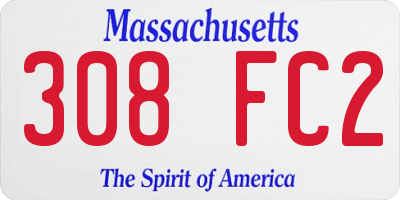 MA license plate 308FC2