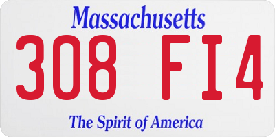 MA license plate 308FI4